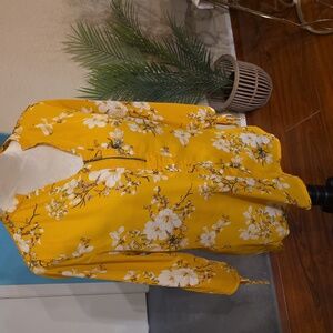 Rue21 Yellow Floral Blouse